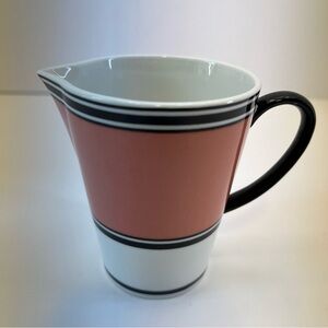 Swid Powell Charles Masson “Francesca" Pink & White with Black Trim Creamer